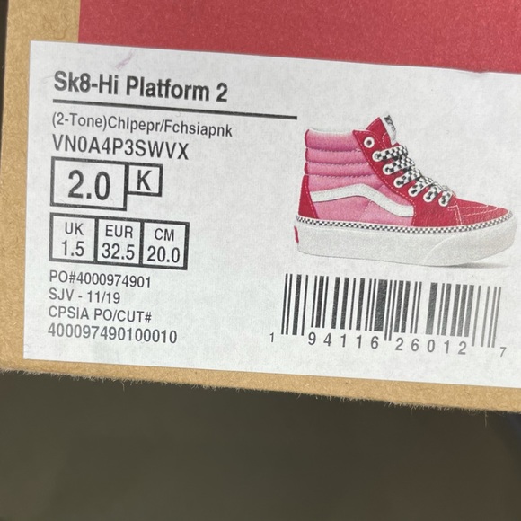 Vans NWT Sk8-Hi Platform Sneakers - Picture 7 of 7